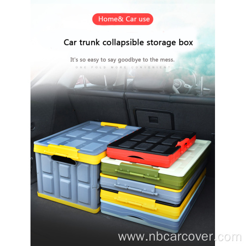 customized multipurpose yellow plastic car trunk organizer